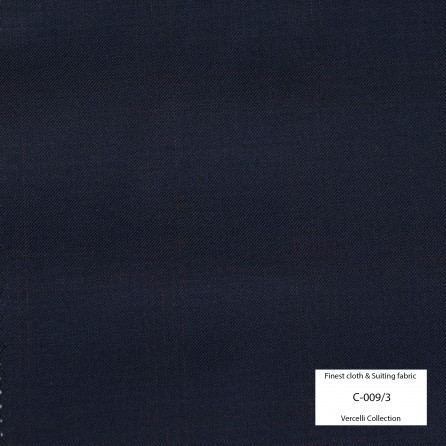 C009/3 Vercelli VIII - 95% Wool - Xanh đen Caro đỏ